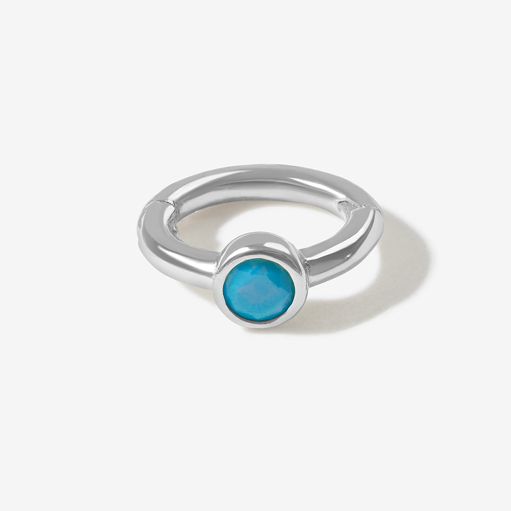 Lono birthstone huggie