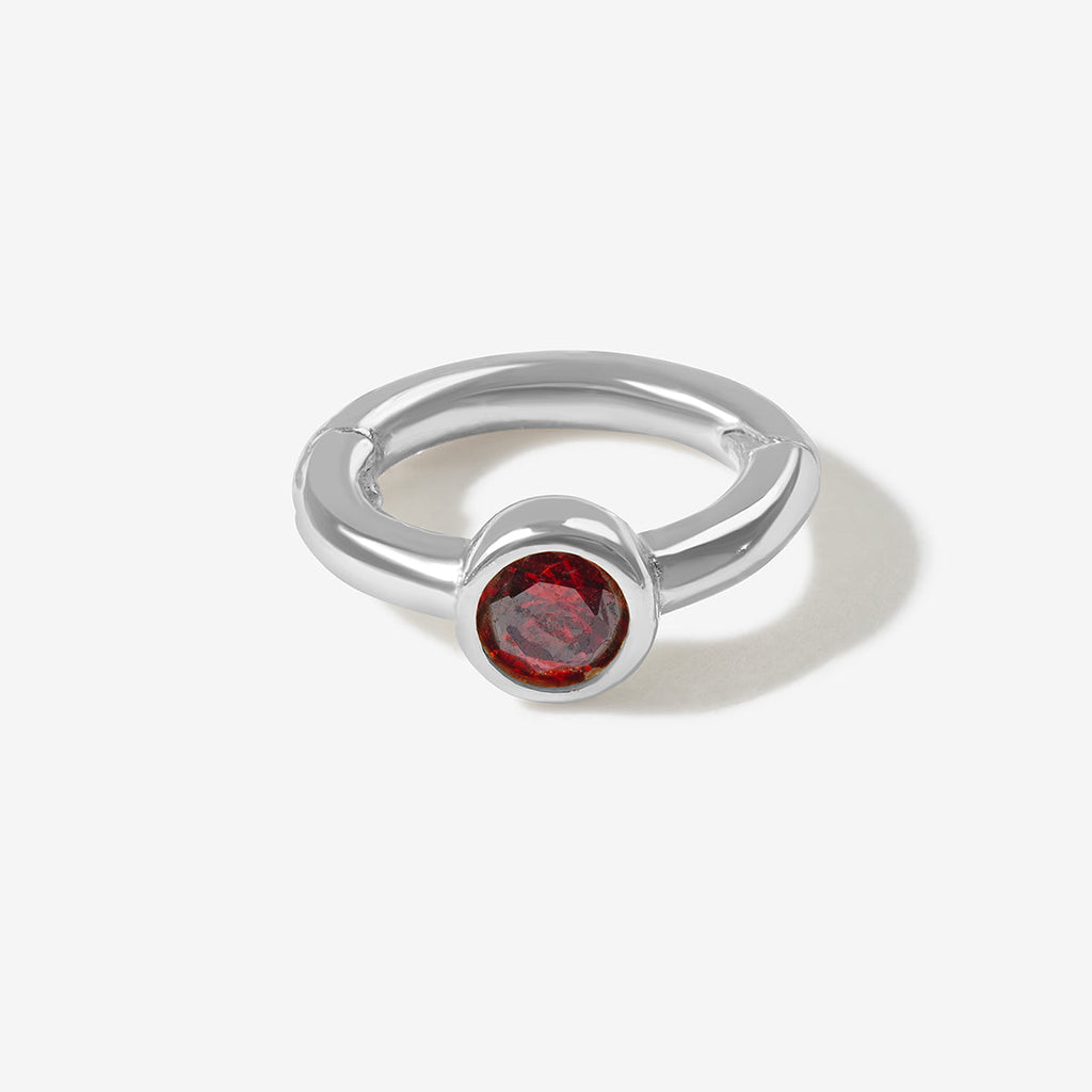 Lono birthstone huggie