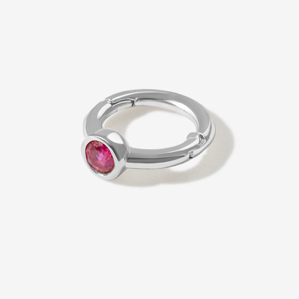 Lono birthstone huggie