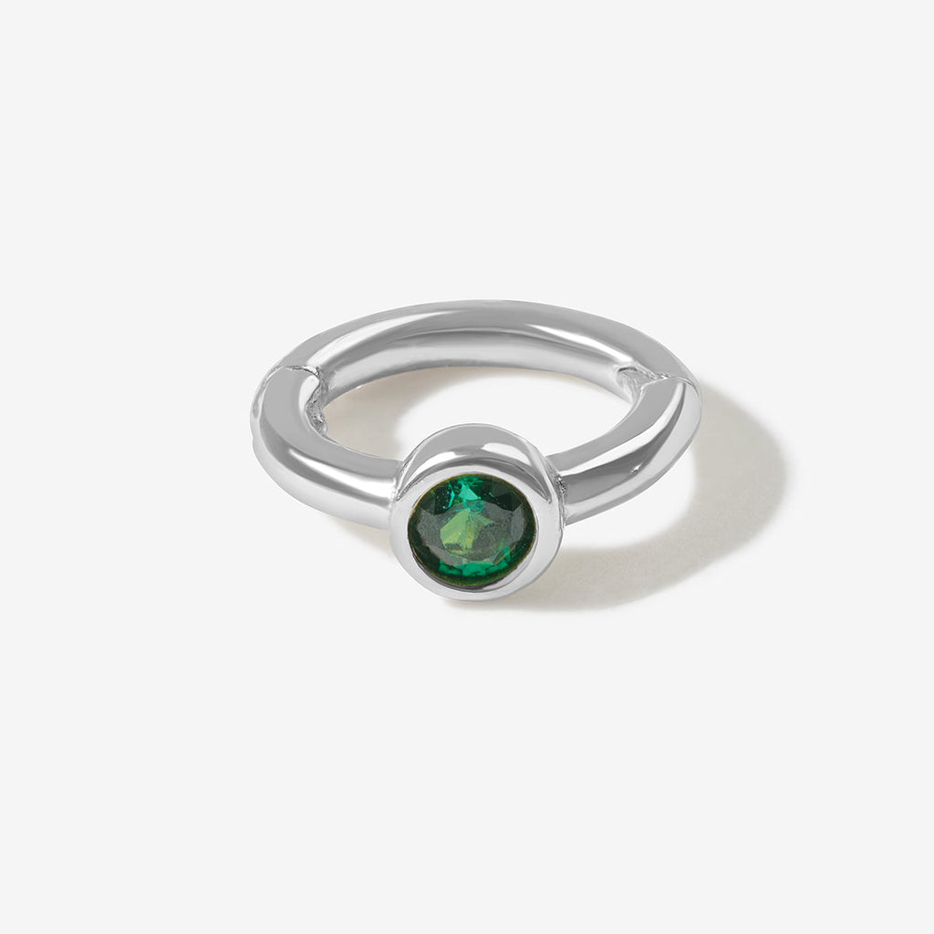 Lono birthstone huggie