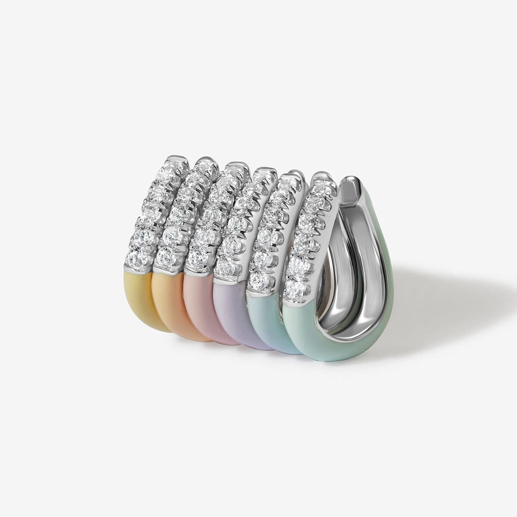 Maverick enamel sherbet 6-piece ear cuff set