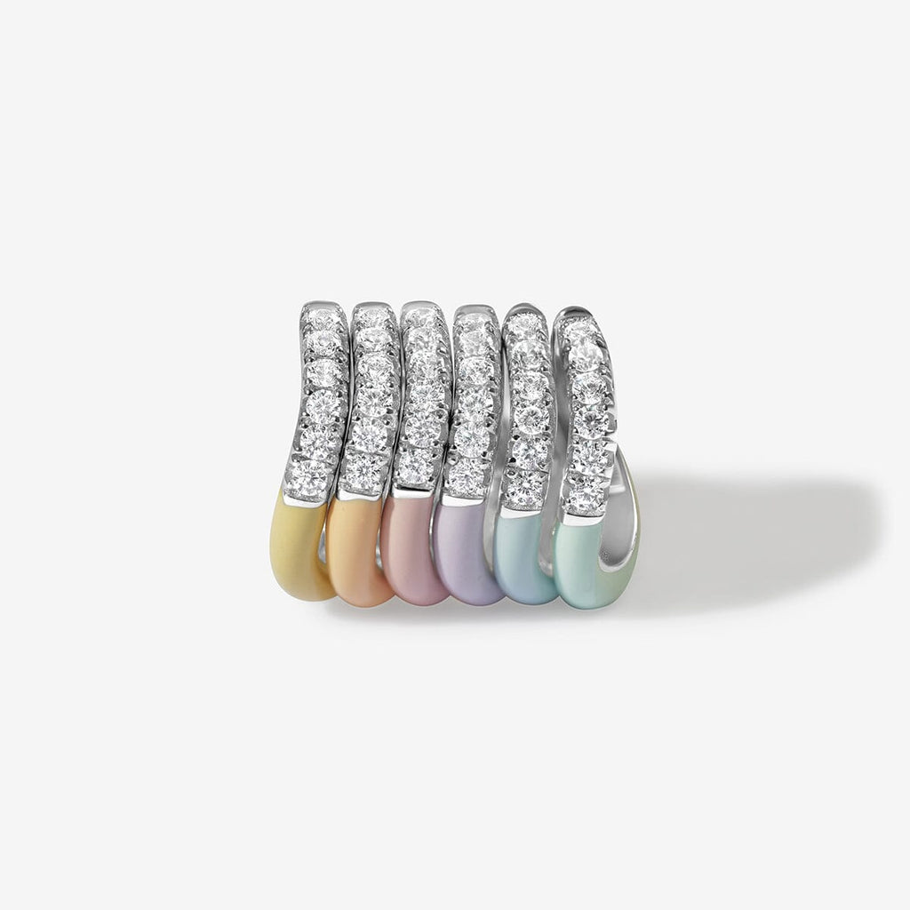 Maverick enamel sherbet 6-piece ear cuff set