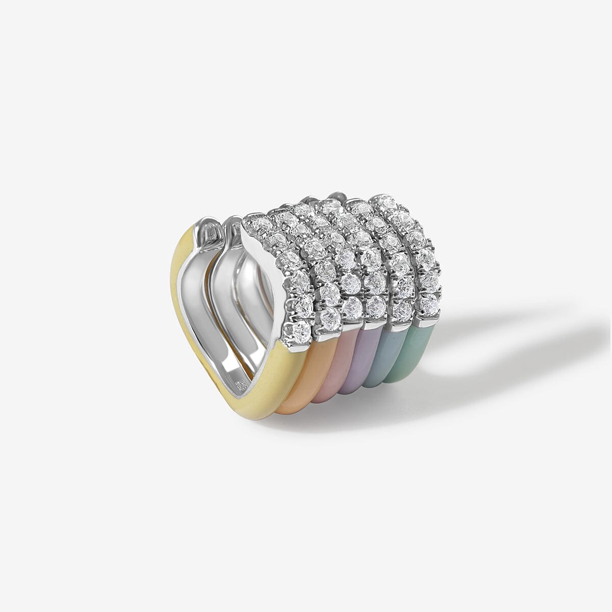 Maverick enamel sherbet 6-piece ear cuff set