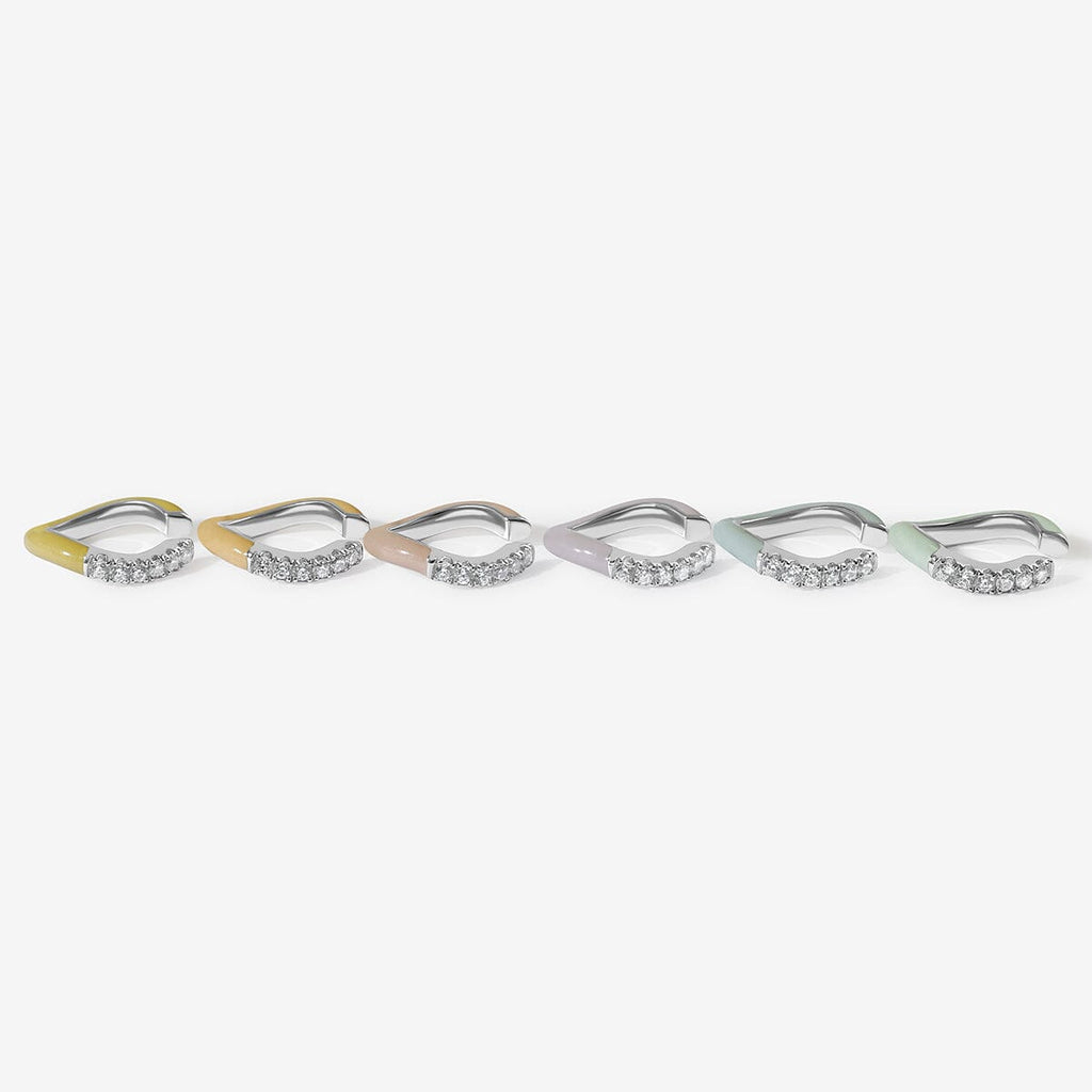 Maverick enamel sherbet 6-piece ear cuff set