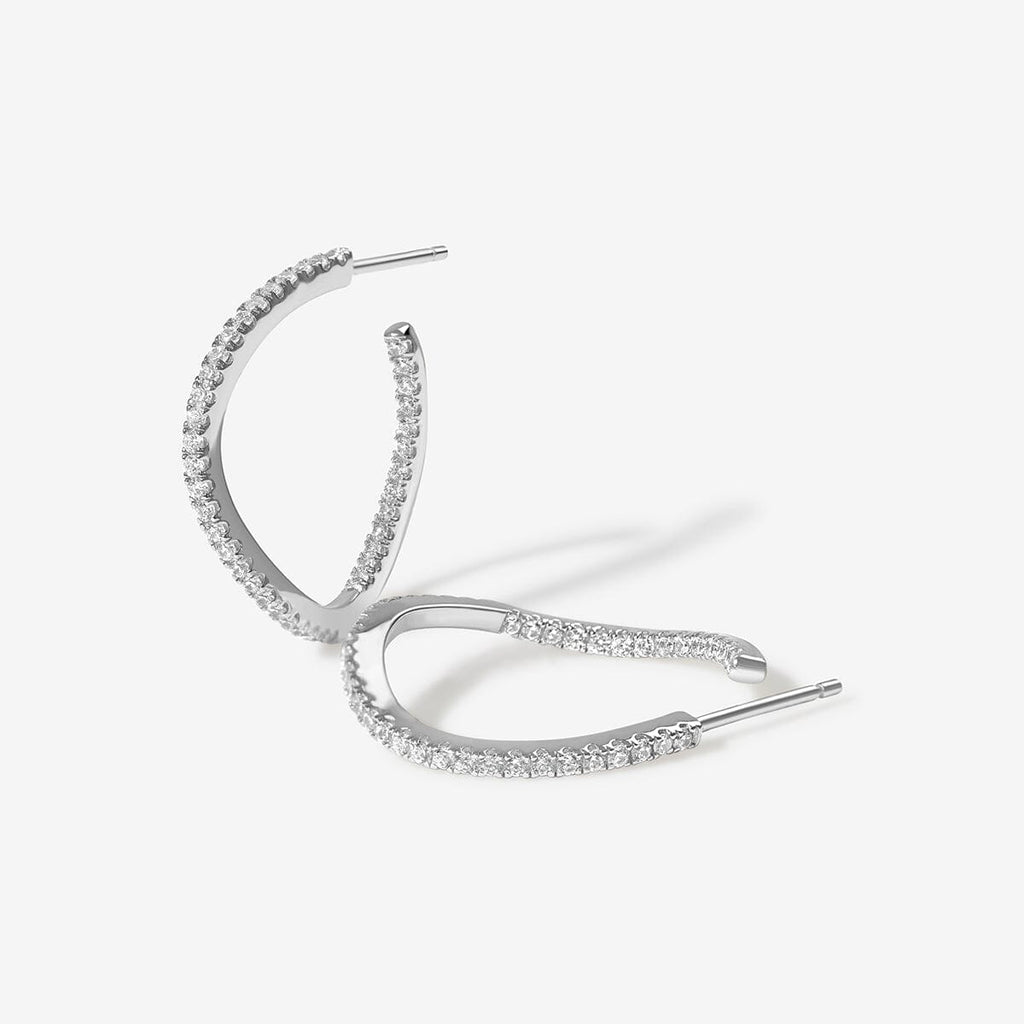 Vanh wave midi hoop earrings
