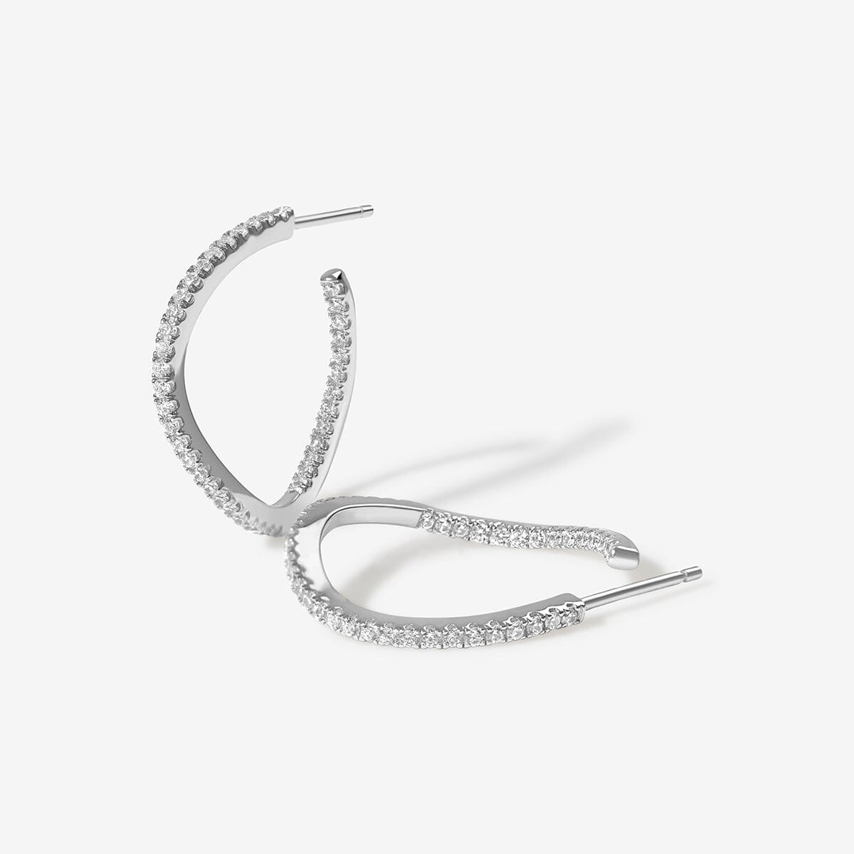 Vanh wave midi hoop earrings