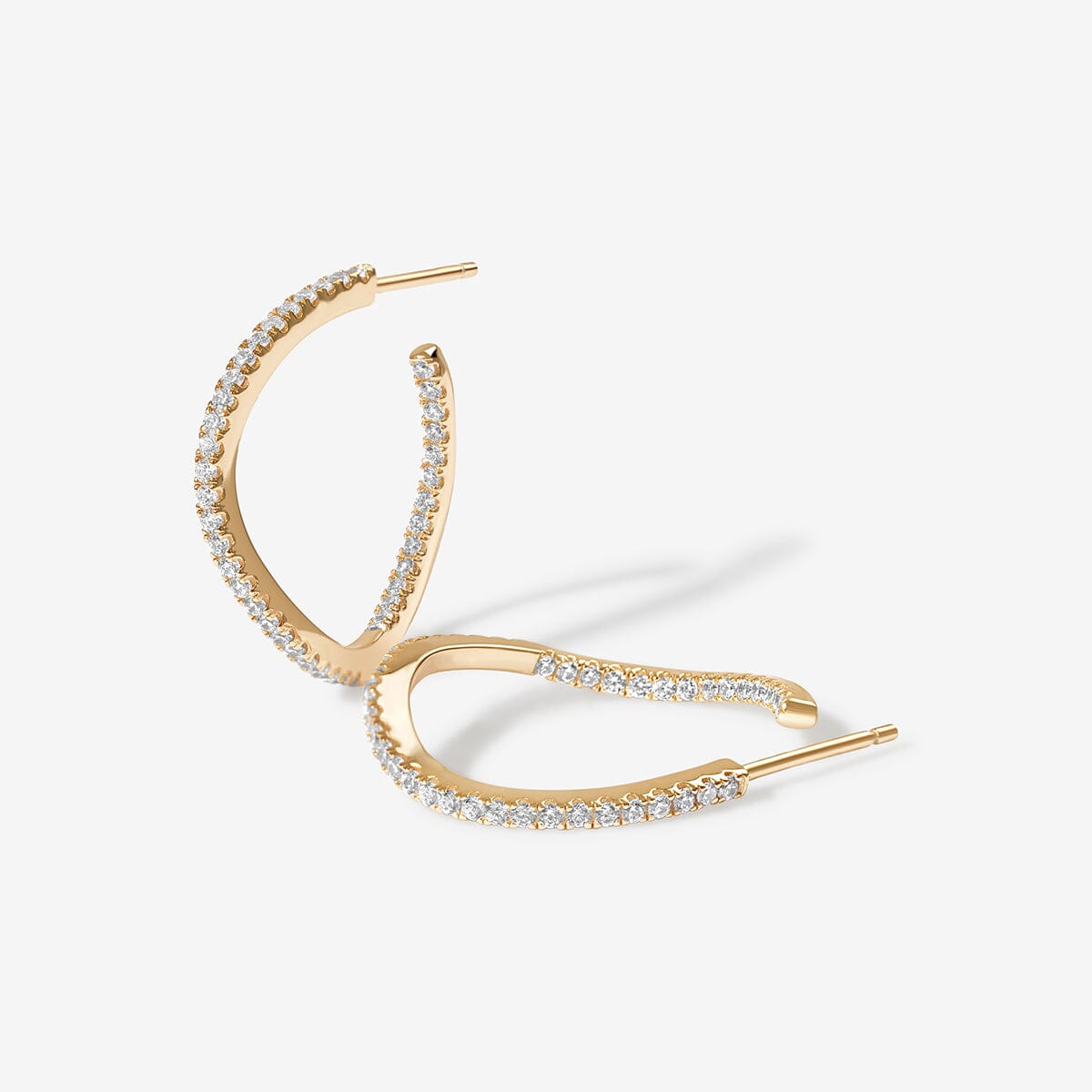 Vanh wave midi hoop earrings