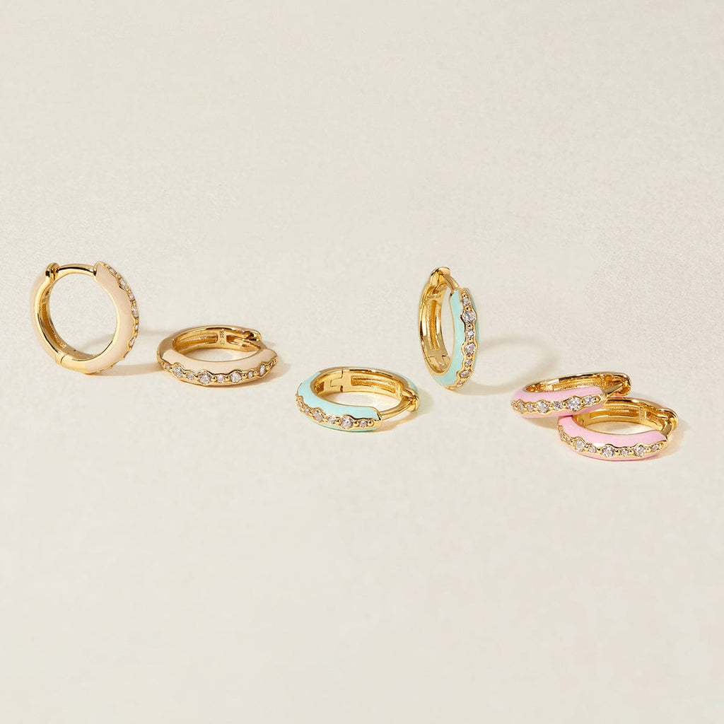 Reuben 6-piece enamel earring set