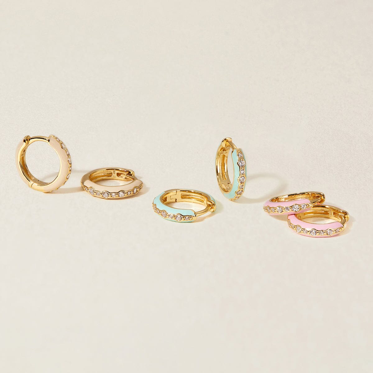 Reuben 6-piece enamel earring set