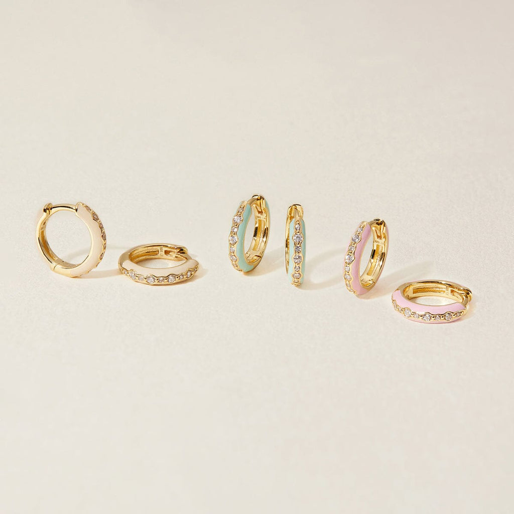 Reuben 6-piece enamel earring set