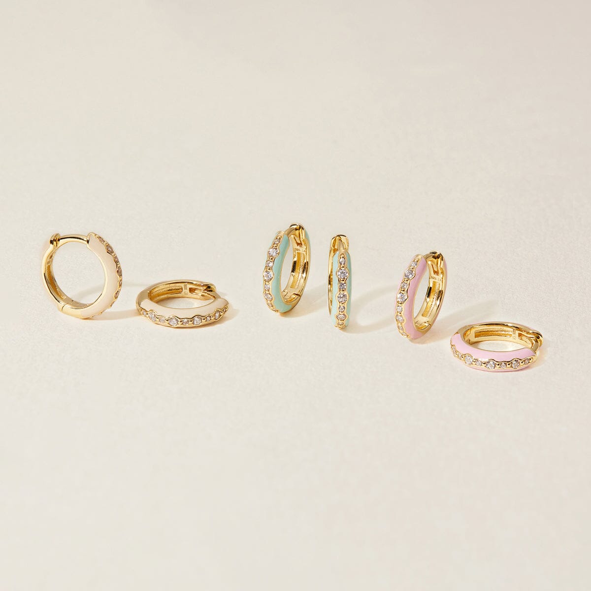 Reuben 6-piece enamel earring set