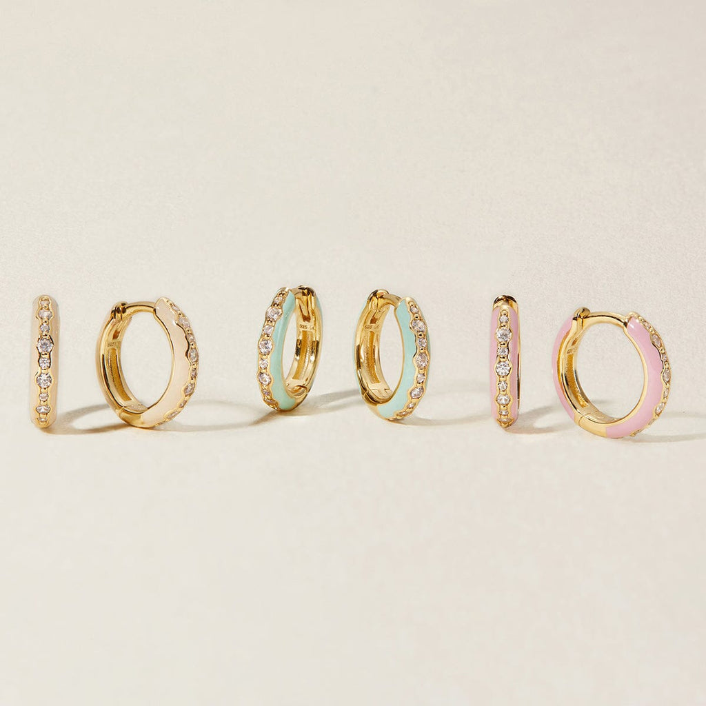 Reuben 6-piece enamel earring set