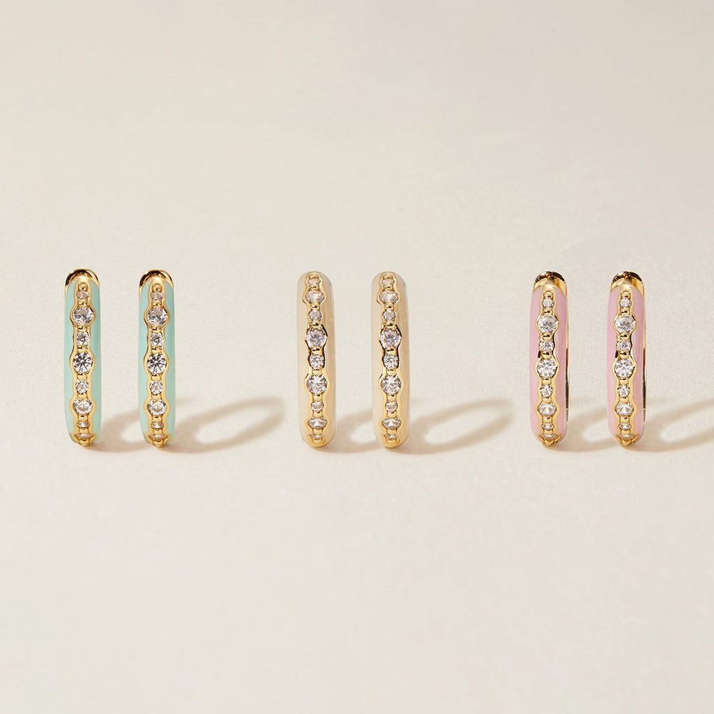 Reuben 6-piece enamel earring set