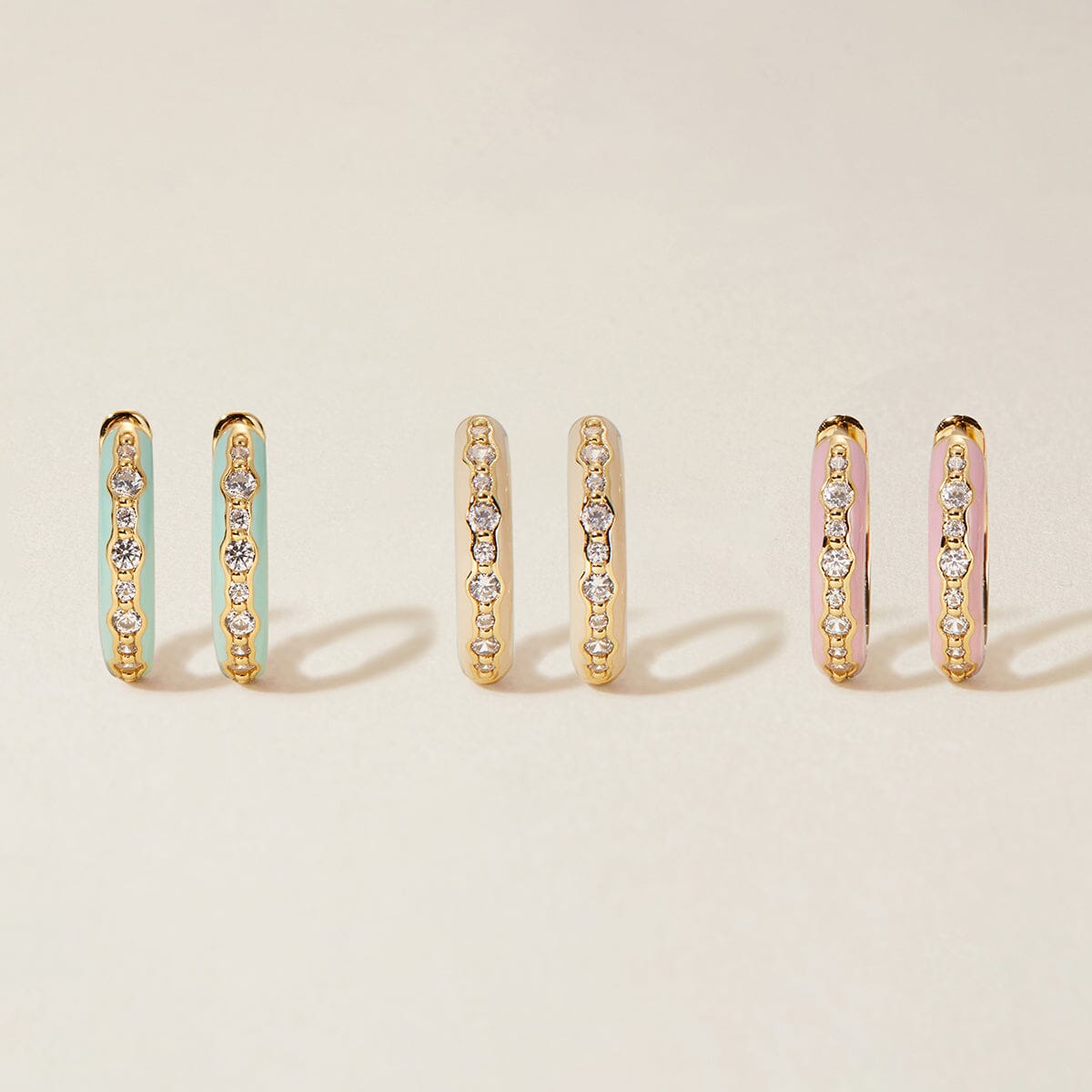 Reuben 6-piece enamel earring set