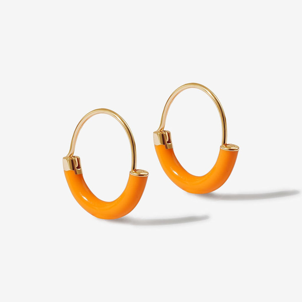 Saz neon orange mini hoops