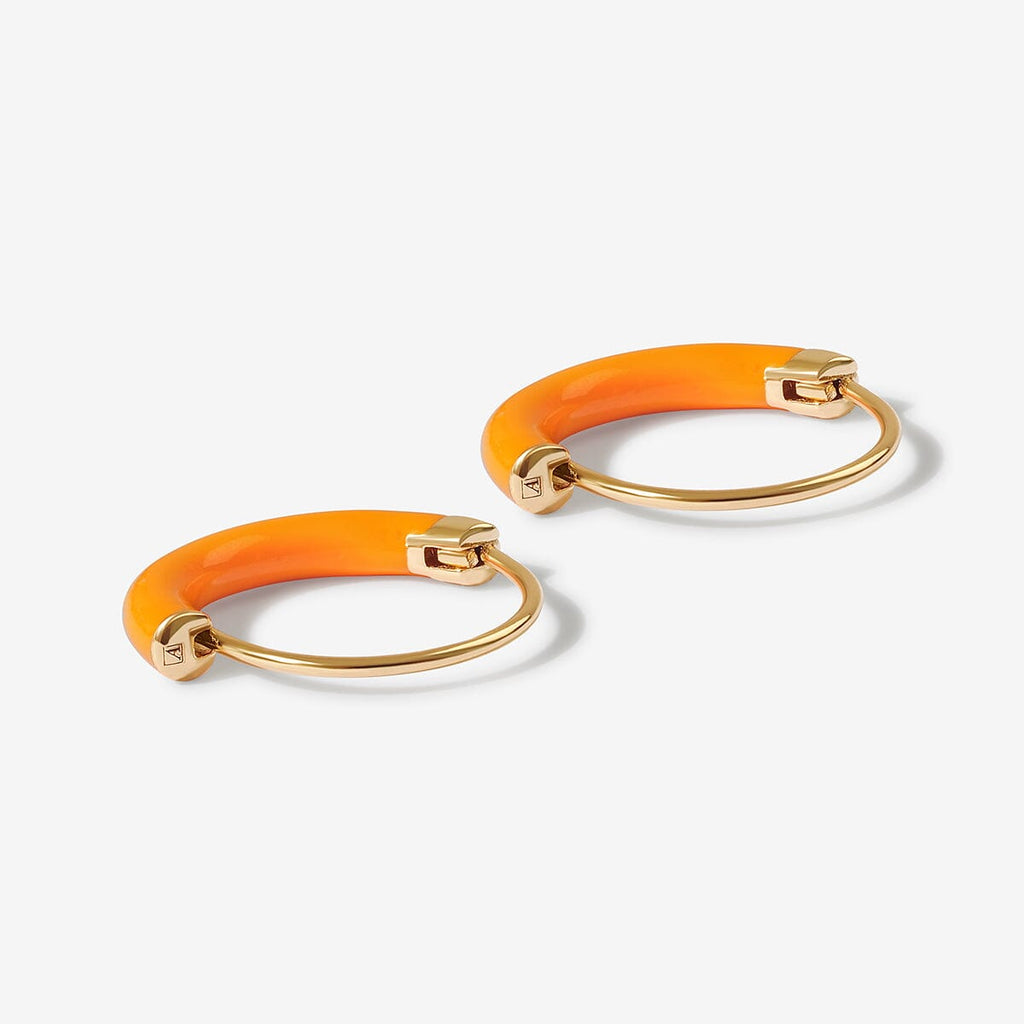 Saz neon orange mini hoops