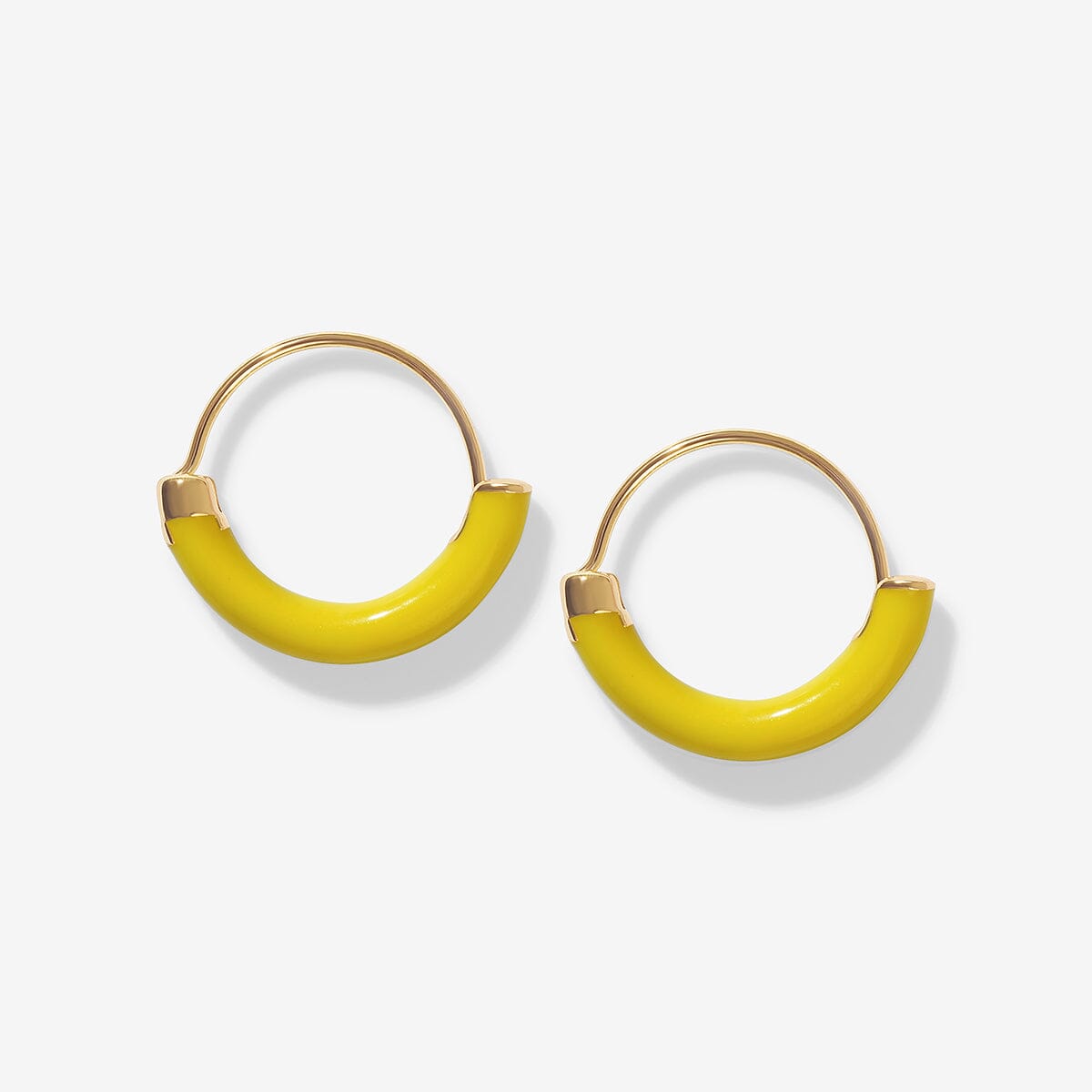 Saz neon yellow mini hoops