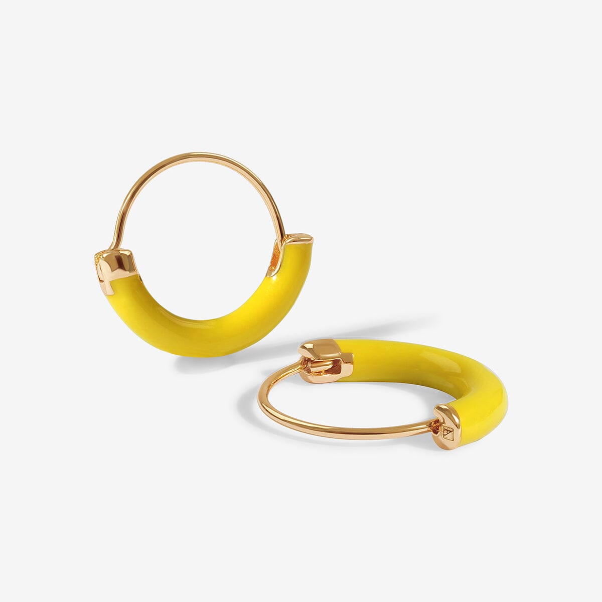 Saz neon yellow mini hoops