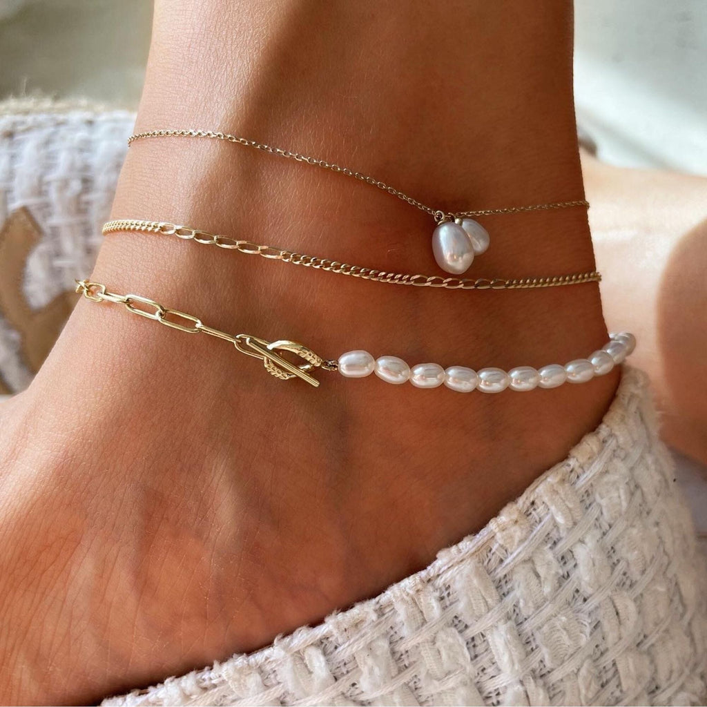 Ricci pearl anklet
