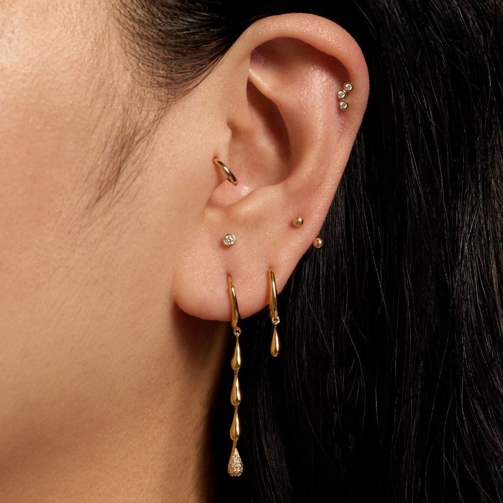 Pollock drip earrings