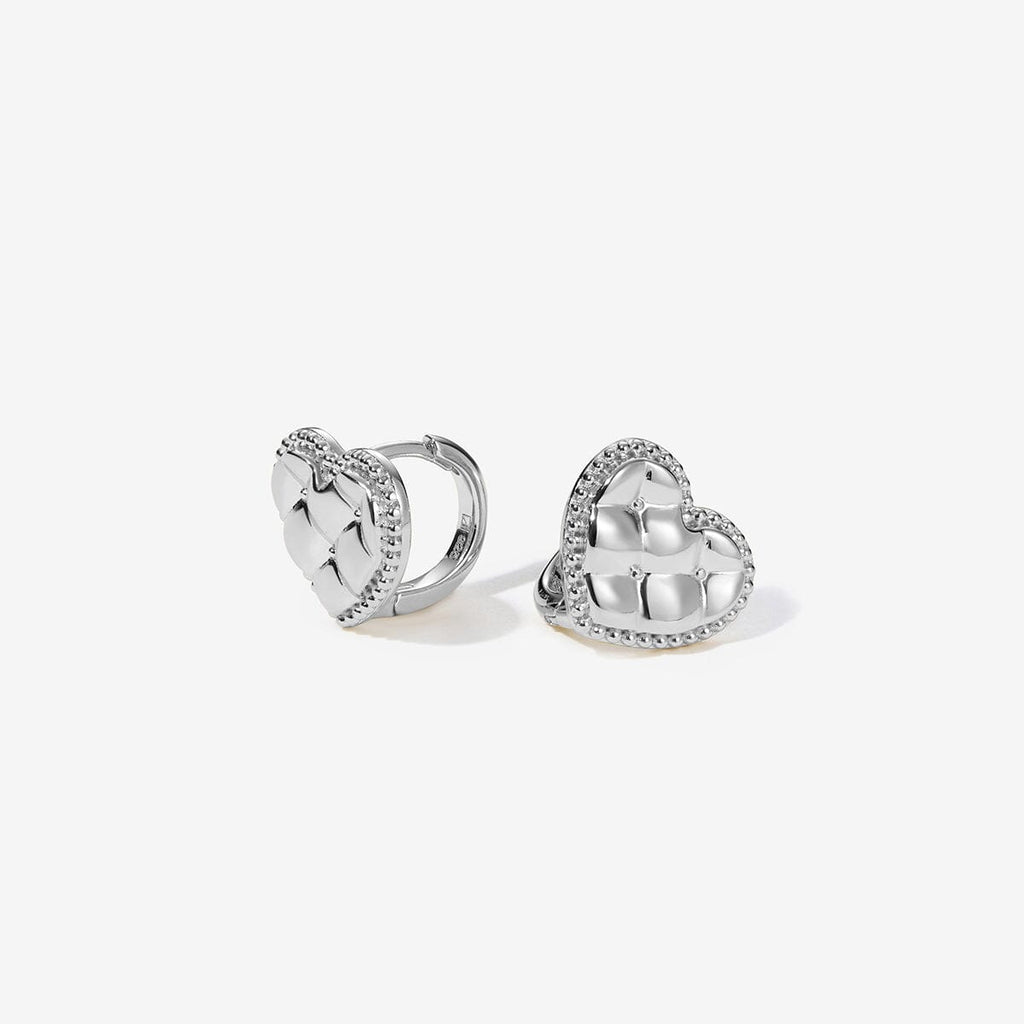 Ralph heart quilted huggie earrings