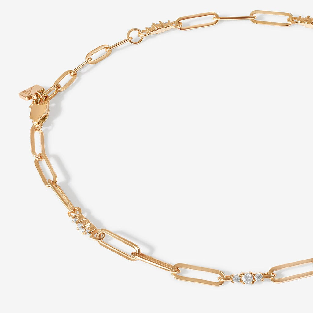 Rojas triple link paperclip chain anklet