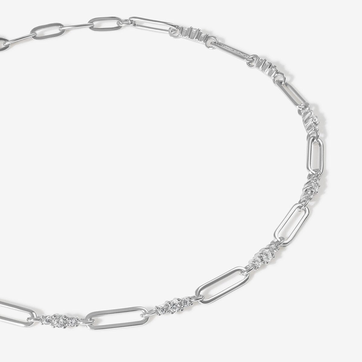 Sabi single link paperclip chain anklet