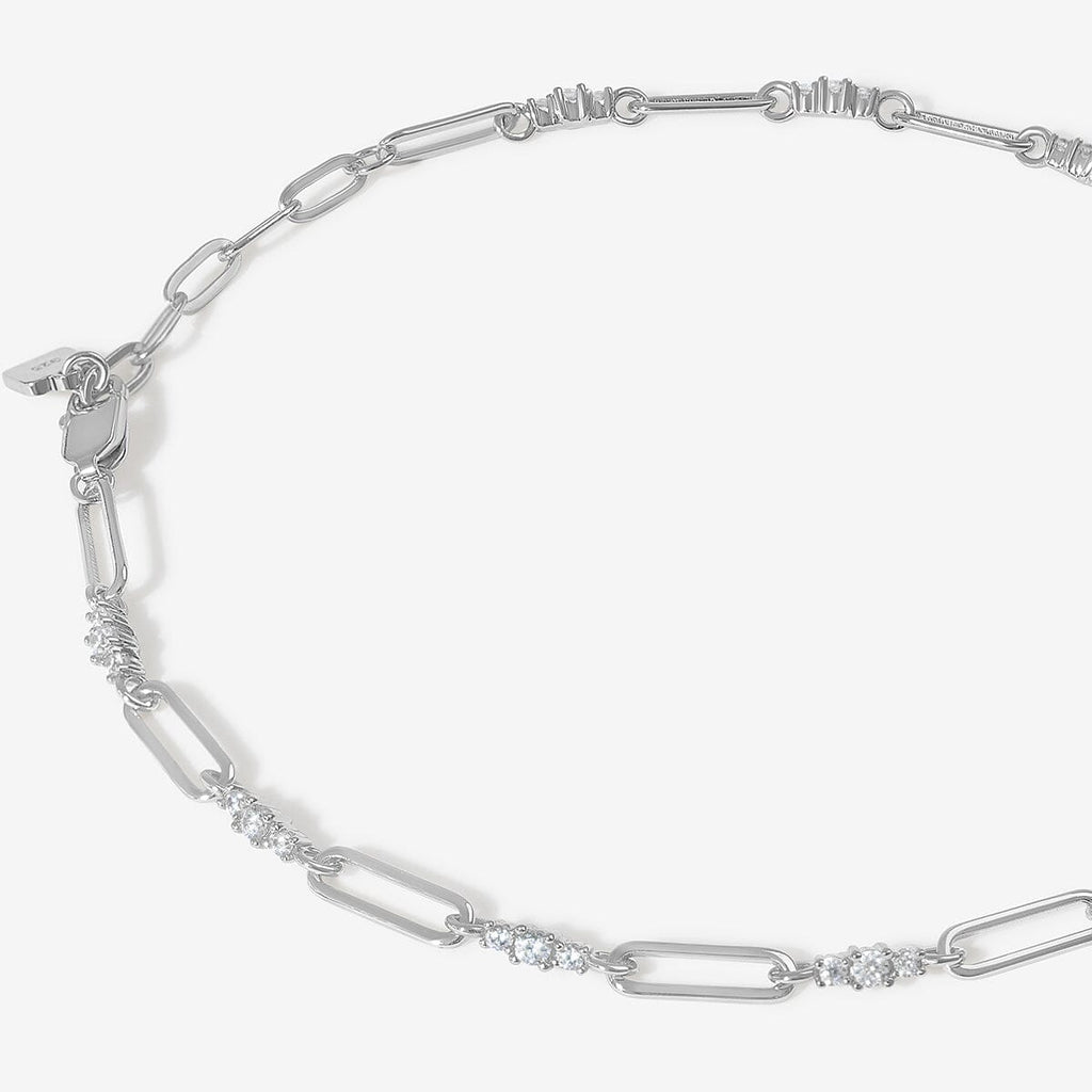 Sabi single link paperclip chain anklet