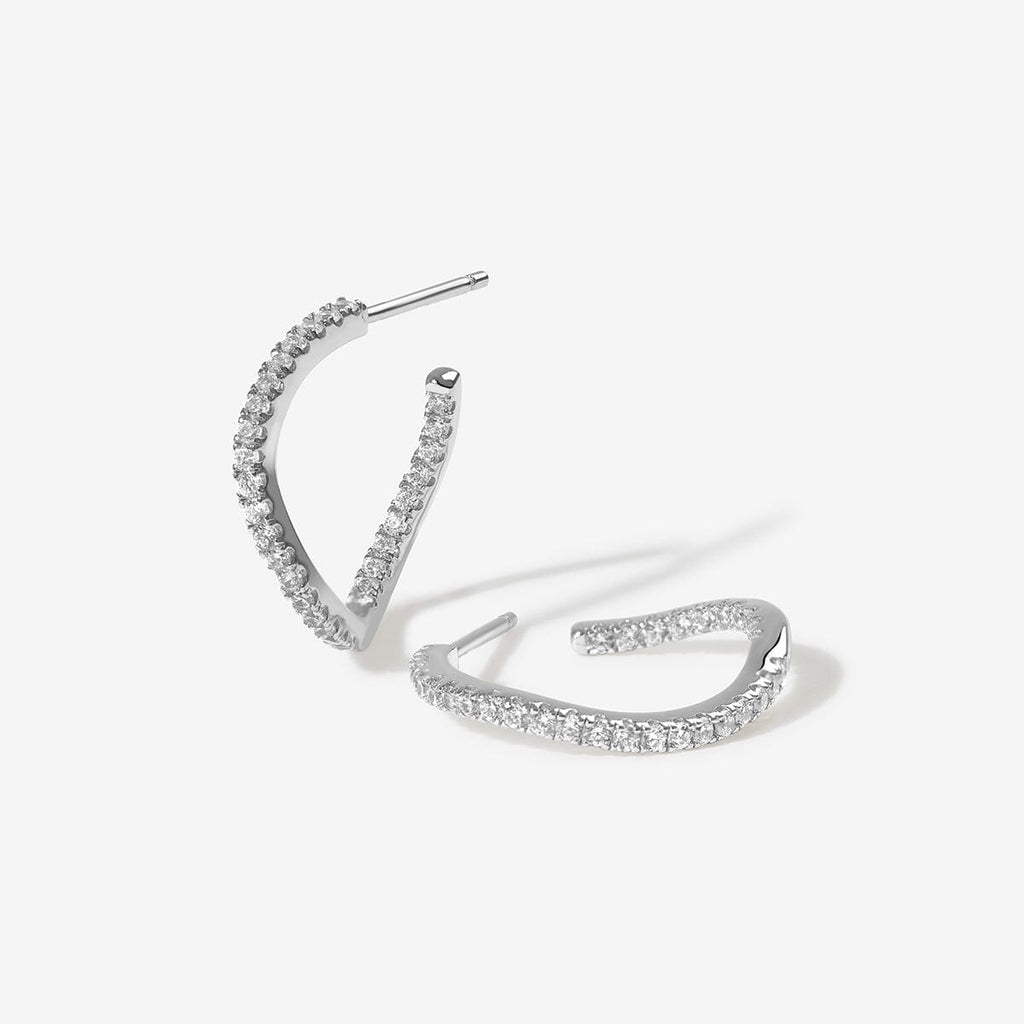 Kaelin wave mini hoop earrings
