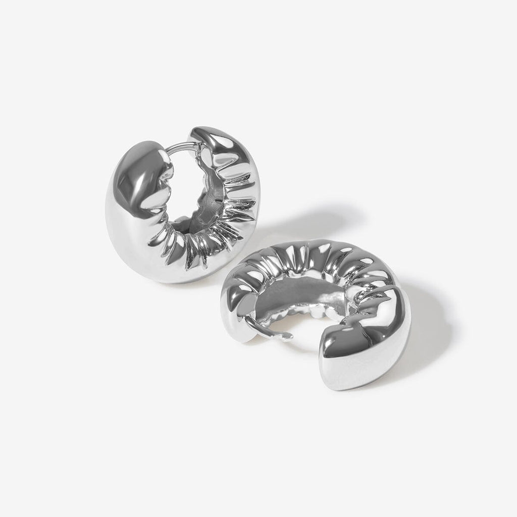 Turle puffy helium hoop earrings