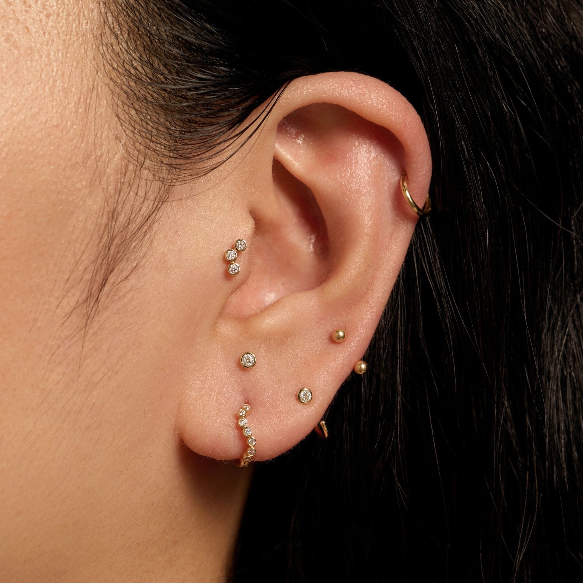 Stevie diamond hookie piercing